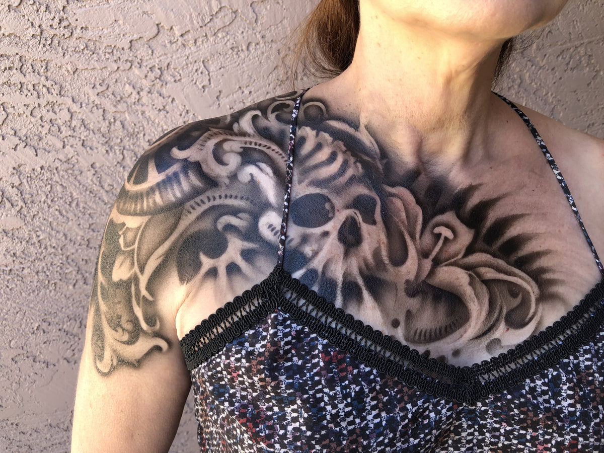 Biogeometry Stencil BioMechanical Stencil Pack – BioArt Airbrush Body Art Stencils