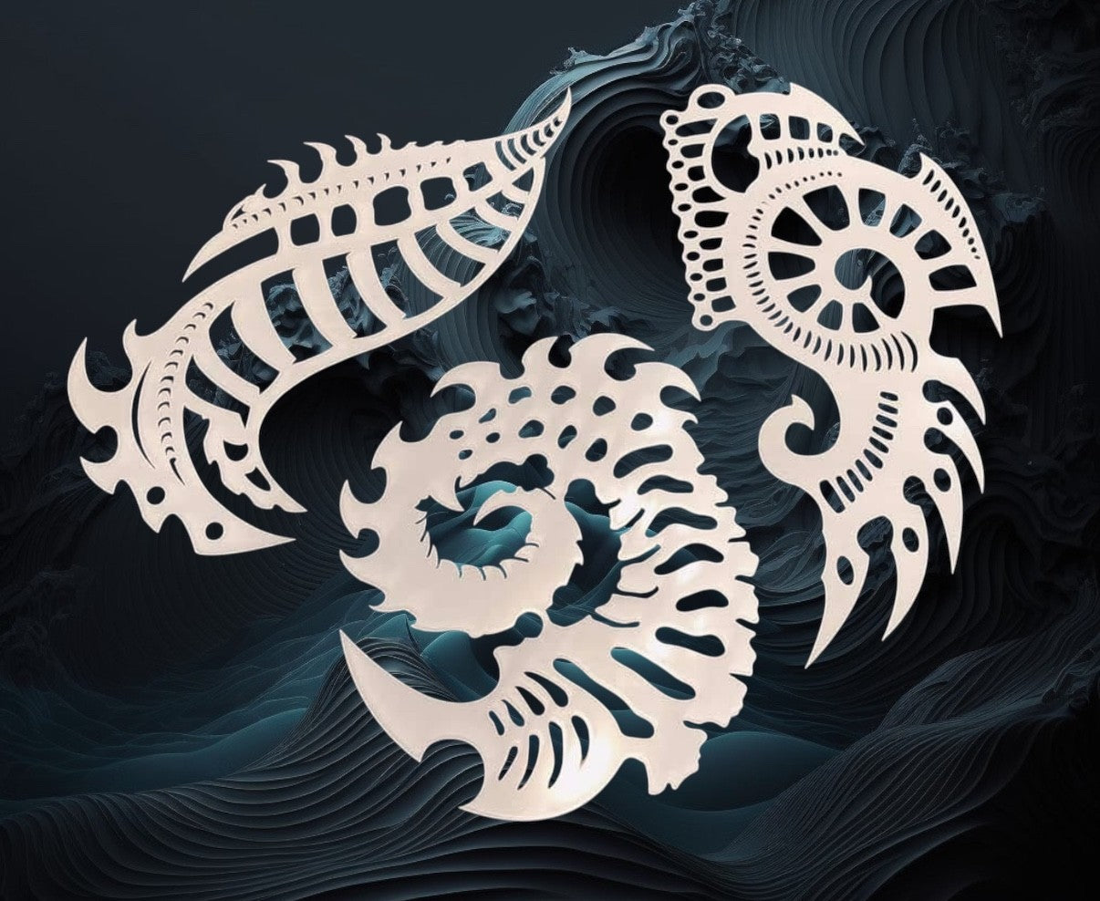 Biogeometry Stencil BioMechanical Stencil Pack – BioArt Airbrush Body Art Stencils