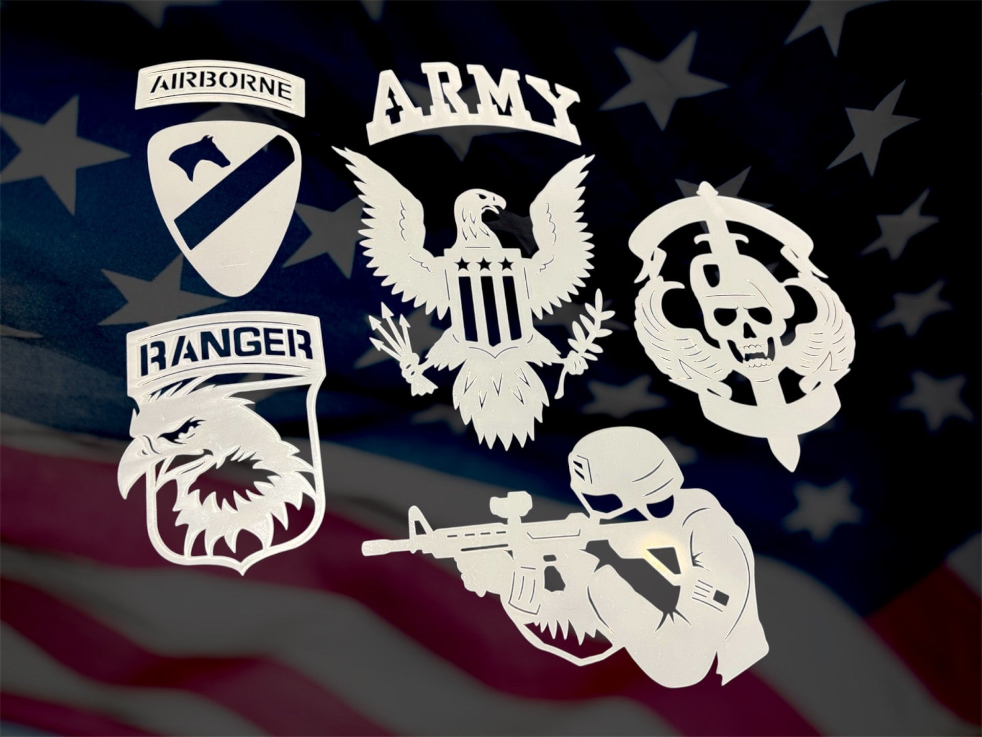 U.S. Military ARMY – BioArt Airbrush Body Art Stencils
