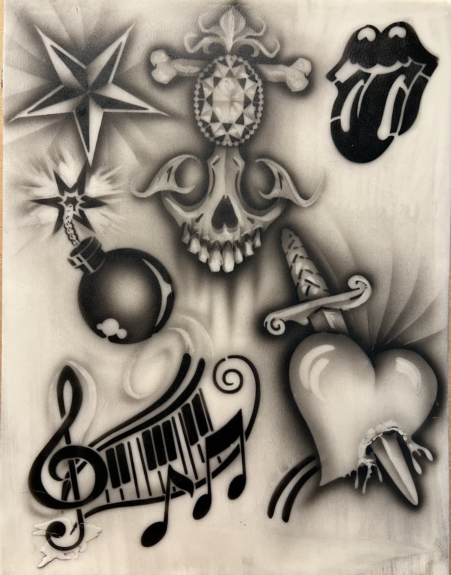 Skullz Flash Stencil Pack
