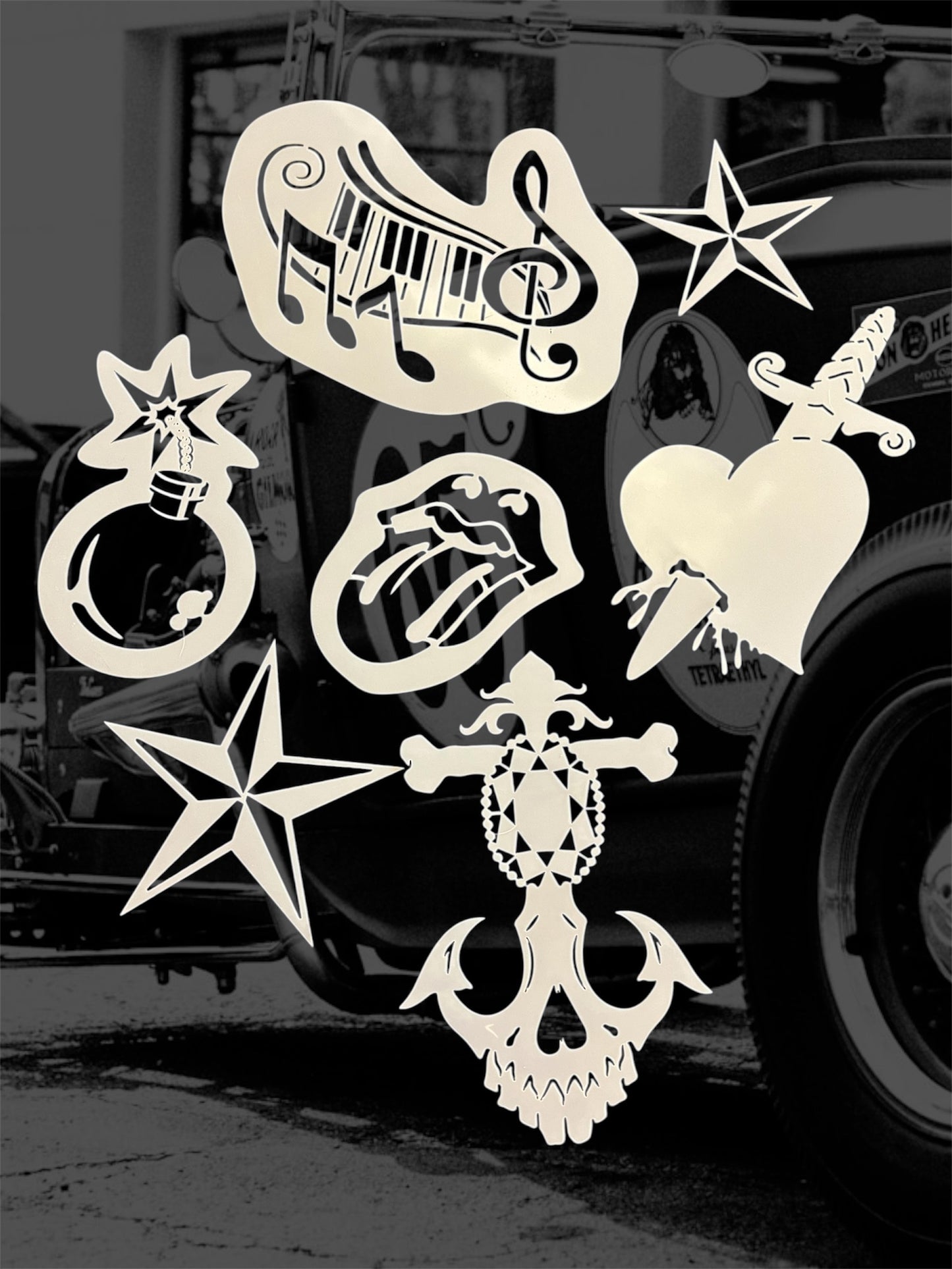 Skullz Flash Stencil Pack